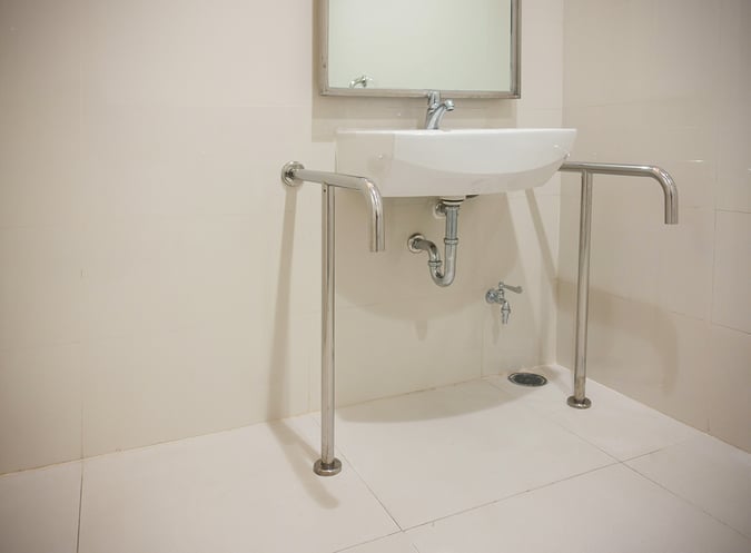 handicap standing bathroom sink